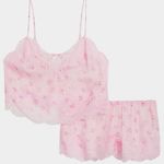 SKIMS  Romance Lace Silk Camisole & Shorts Sz 2X 16-18 Cherry Blossom Balloon Photo 0