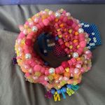 “Drink Me” Bow Pink Alice n Wonderland 3D Kandi Cuff for Music Festivals EDC Photo 5