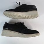 Clarks Women's Black Perforated Oxford Platform Wedge Shoes US 7 C1Z Preppy Photo 4