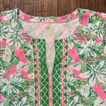 Lilly Pulitzer  Karina Tunic L UPF 50+ Chillylilly Just Wing It Green Botanical Photo 3