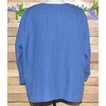 Covington Women's Size 20W 22W Blue Black Short Career Suit Blazer Button Jacket Photo 5