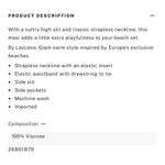 Victoria's Secret  LASCANA Strapless Maxi Dress Beach CoverUp Elastic Waist 8 NWT Photo 8