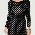 FINAL PRICE J. Jill Geometric Print Jersey Knit Shirt Dress with Pockets Black Size undefined Photo 2