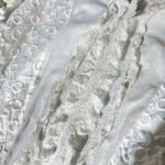 Anthropologie  Alphamoment Cotton Dress Embroidered Lace Swim Coverup Sz 36 Whit Photo 9