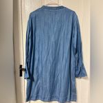Lou & grey NWT Chambray Lyocell & Linen Blend relaxed fit shift dress sz medium Photo 2