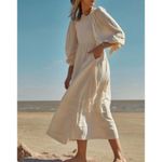 Hunter Bell  Bennett Puff Sleeve Maxi Dress Cream Cottagecore‎ NWT M Photo 2