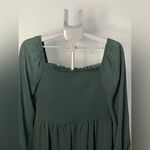 Inspired Hearts Dark Green Smocked Long Sleeve‎ Dress Size XL Photo 5