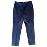 Saks 5th Avenue Saks Fifth Ave Women’s Size 4 Navy Blue Stretch Slim Straight Trousers Pants Photo 1