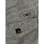 Obey Ladies Gray Denim Skirt Size S Knee Length Casual Straight Pencil Style Photo 2