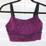 Lululemon Both Ways Bra Mini Antique Paisley Deep Fuschia Black Size 6 Photo 2