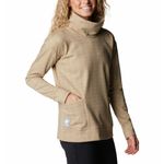 Columbia Womens Lodge Funnel Pullover Sweatshirt Chalk Beige Tan Size M New Photo 1