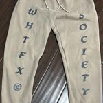 White Fox Boutique White Fox “WHTFX SOCIETY” Tan XS sweatpants Photo 0