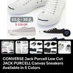 Converse Jack Purcell Low Tops Lace Up White Unisex Vintage Sneakers  Women’s 7.5 Photo 14