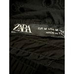 ZARA  Black Sleeveless Embroidered Smocked Cami Tank Mini Bodycon Dress Size M Photo 3