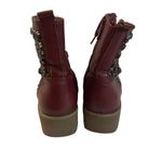 Sundance  Red Studded Lace Up Boots Photo 5
