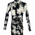 Cotton Citizen  The Ibiza Small Mini Tie Dye Long Sleeve Dress Graphite Splatter Photo 0
