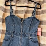 Juicy Couture  Sweetheart Neckline Medium‎ Wash Denim Mini Dress Size Medium Photo 2