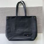 J.Crew Black Pebbled Leather Large Tote Shoulder Bag Photo 9