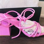 Pretty Little Thing NIB Pink Square Toe Strappy Sandals Size 7 Baddie Coquette Photo 1