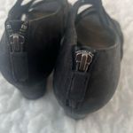 Eileen Fisher Women's Black Leather Cage Strap Back Zip Heeled Sandals Size 9 Photo 4