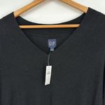 Gap V-Neck Merino Wool Blend Oversized Sweater Size Large Black New with tags! Photo 2