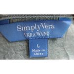 Vera Wang Simply Vera  Women's Light Blue Textured Short Sleeve T-Shirt Size L Photo 2