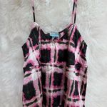 Pink, black, and green plaid satin tank top Size XL Photo 5