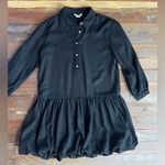 Cynthia Rowley  Linen-Blend Button Up Drop Waist Bubble Hem Shirt Dress- M 💚🎀 Photo 8