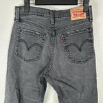 Levi's  Womens Size 28 Wedgie Straight Jeans Distressed Gray Black Wash Button Fly Photo 4