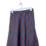 Requirements Vintage  Plaid Midi Skirt Size 9/10 Blue Red Green Elastic Waist Photo 1