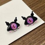 Boutique Y2K Aesthetic Cute Pink Eyes Monster Stud Earrings Photo 0