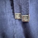 Lauren Ralph Lauren Pants Womens 16 Blue Linen Tapered Ankle Nautical Coastal Photo 4