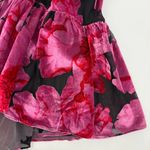 Anthropologie  X Hutch Marisol Midi Wrap Dress Floral Pink Velvet Black Photo 10