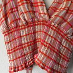 Pilcro  by Anthropologie Jessie Halter Top Gingham Plaid Smocked Photo 6