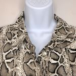 Laura Bianchi Italian Linen Snake Print Button Down Dress Photo 4