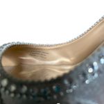 Badgley Mischka Badgley Mishka Whitney rhinestone peep toe slim stiletto women’s 8 silver heels Photo 12