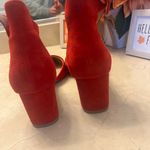 Kurt Geiger  Vibrant Red Suede Heels Photo 3