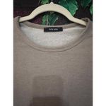 Boutique Latte Sweatshirt Mini Dress Cinched Long Sleeves Elastic Tie Large NWOT Brown Photo 3