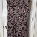 Elegant Lace Maxi Dress in Black and Pink Size 1X Photo 0