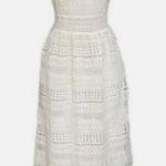 Anthropologie ERI + ALI Crochet Boho Sleeveless Beige Midi Dress Photo 0
