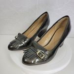 Isola Womens Heels 8 Brown Tassel Front Closed Round Toe Slip-On Shoes Pumps Photo 3