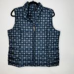 Charter Club Navy Green Medallion Puffer Vest Sz Large Photo 4