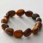 Free People Ariana Ost Crystal Stone Chunky Bracelet Tigers Eye Western Bohemian Photo 3
