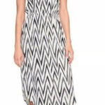 Banana Republic  Black and White Sleeveless V-Neck Sundress Photo 0