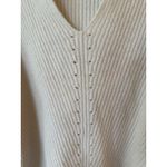 Anthropologie By  Long Sleeve Ribbed Hooded Sweater Cream Women's Size Small Photo 1