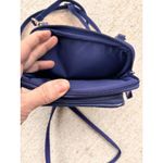 Vera Bradley  Womens Blue Crossbody Quilted Lightweight Pockets 2 Zips Small Photo 5