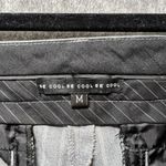 Be cool Y2K 90s Dress Pants Medium Gray Pinstripe Wide‎ Straight Leg Low Rise  Photo 5