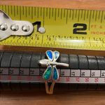 Source Unknown Sterling Silver Dragonfly Blue Inlaid Opal Ring Womens Size 9.75 Photo 6