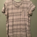 a.n.a  Striped Short Sleeve Scoop Neck Pocket T-shirt Size XXL Photo 0