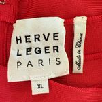 Herve Leger Hervé Léger Off Shoulder Tomato Red Bandage Dress $990 XL Photo 6